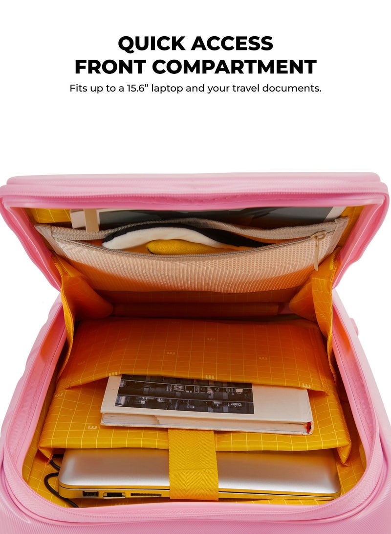 Mokobara The Em Cabin Pro - Durable Hard Shell, Excuse Me, Pink - Image 3