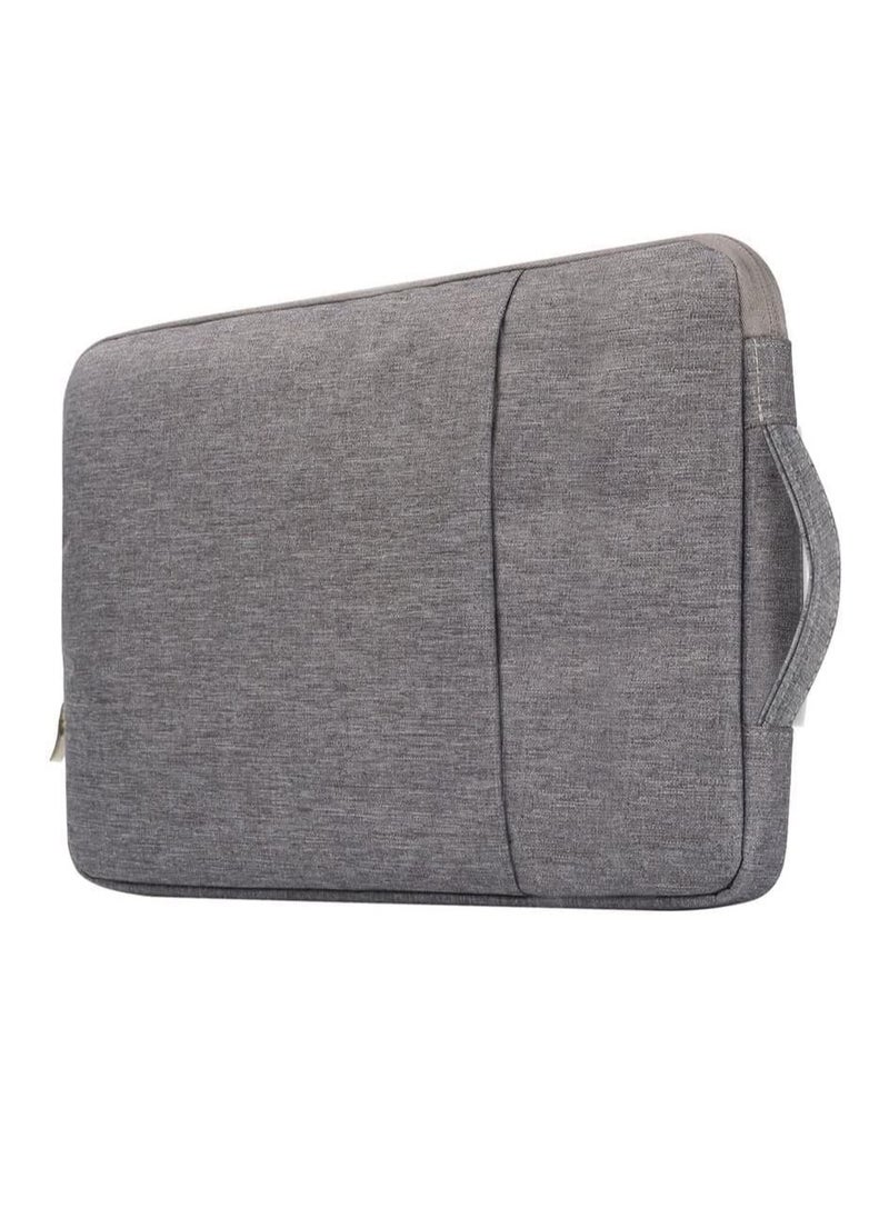 Generic - 13.3 Inch Laptop Sleeve Compatible with M1 M2 MacBook Pro 14" A2442 13.6" A2681, 13.3 Air Pro A2338 A2337 & Chromebook PC Notebook Briefcase Carrying Case with Handle Front Pocket Bag (Grey) - Image 1