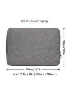 Generic 13.3 Inch Laptop Sleeve Compatible with M1 M2 MacBook Pro 14" A2442 13.6" A2681, 13.3 Air Pro A2338 A2337 & Chromebook PC Notebook Briefcase Carrying Case with Handle Front Pocket Bag (Grey)  - Image 3