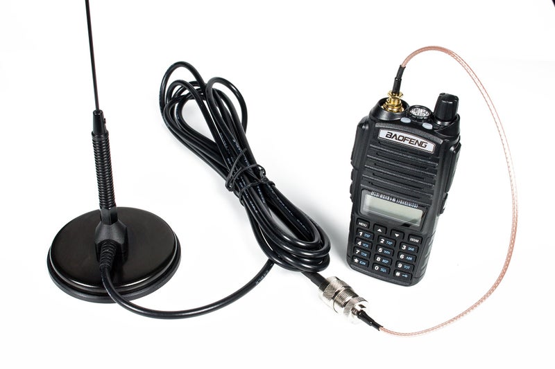 BTECH Authentic Genuine Nagoya UT-72 Super Loading Coil 20-Inch Magnetic Mount (Heavy Duty) VHF/UHF (144/430Mhz) Antenna PL-259, Includes Additional SMA Adaptor for BTECH and BaoFeng Handheld Radios - Image 3