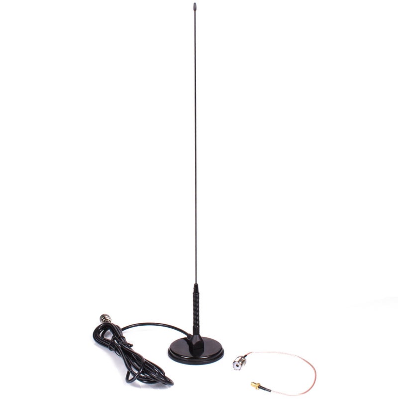 BTECH Authentic Genuine Nagoya UT-72 Super Loading Coil 20-Inch Magnetic Mount (Heavy Duty) VHF/UHF (144/430Mhz) Antenna PL-259, Includes Additional SMA Adaptor for BTECH and BaoFeng Handheld Radios - Image 1