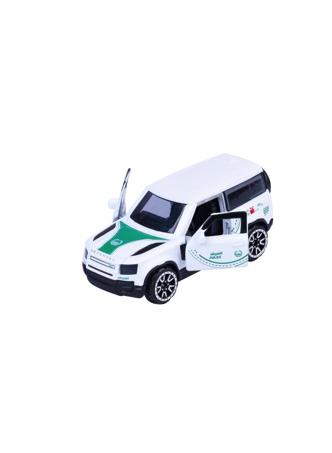 Majorette Dubai Police Deluxe Series Single Pack Die Cast – LANDROVER DEFENDER (1:64 Scale) – Die-Cast Toy Car for Kids & Collectors - Image 3