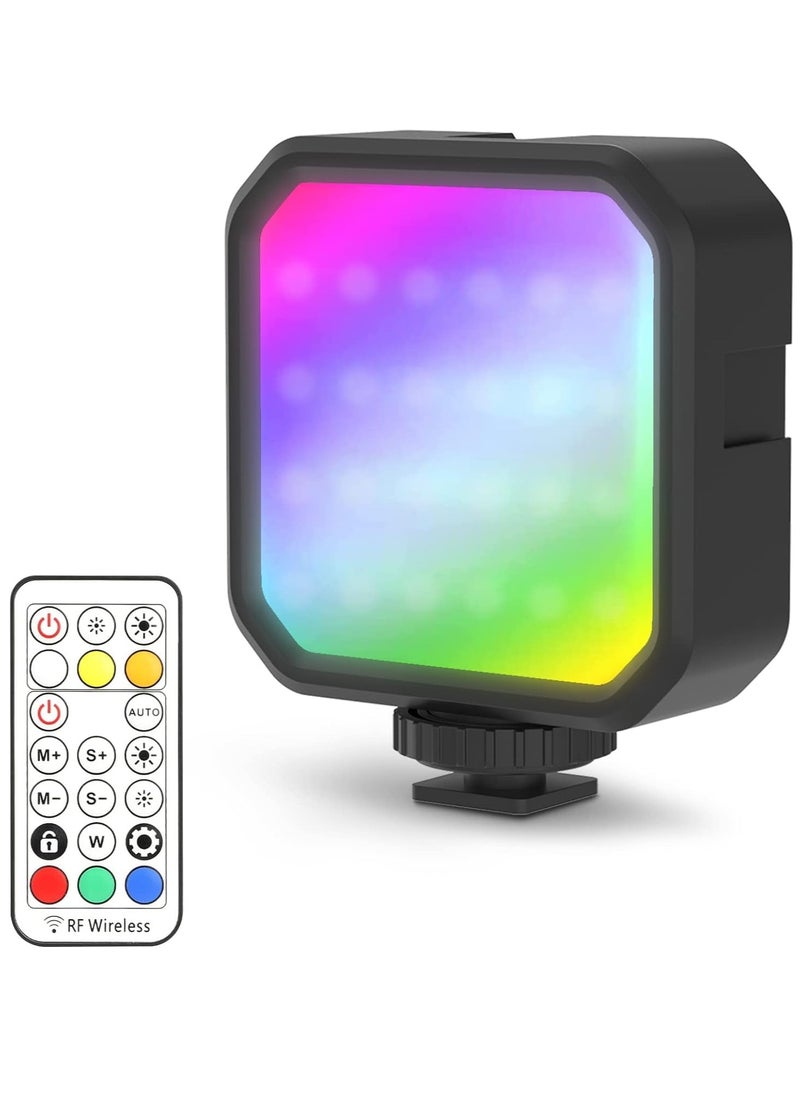 Captaintech RGB LED Video Light,with Remote Control, 360°Full Color Camera Light with 3 Cold Shoe, 2000mAh Rechargeable Photography Light 3000k-7000K Dimmable Panel Lamp for YouTube/TikTok/Vlog/Photography  - Image 1