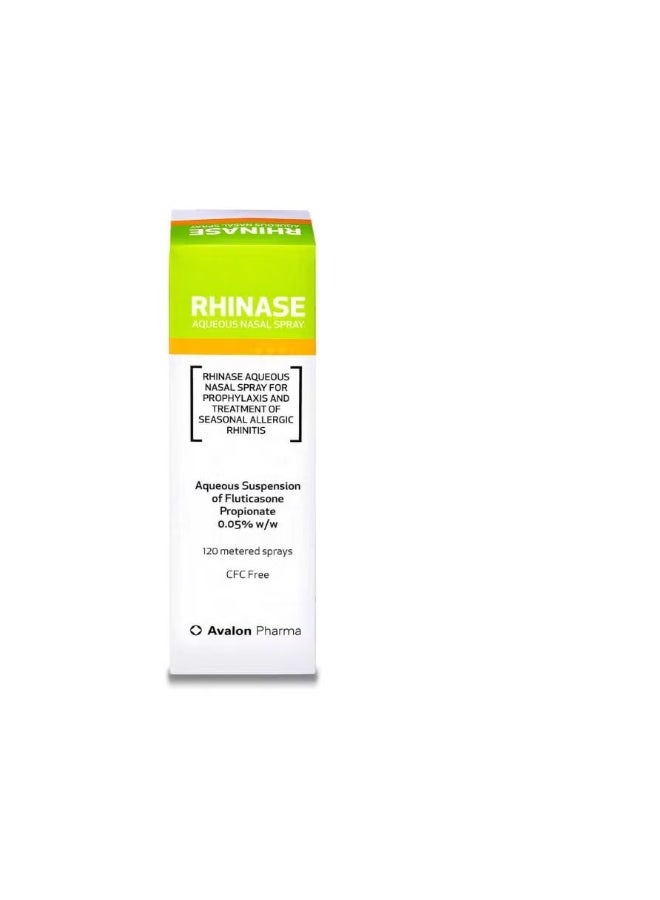 Rhinase 0.05% Aqueous Nasal Spray – Fast Relief for Nasal Congestion, Allergy, Sinus Pressure & Blocked Nose Breathing Support Spray - Image 1