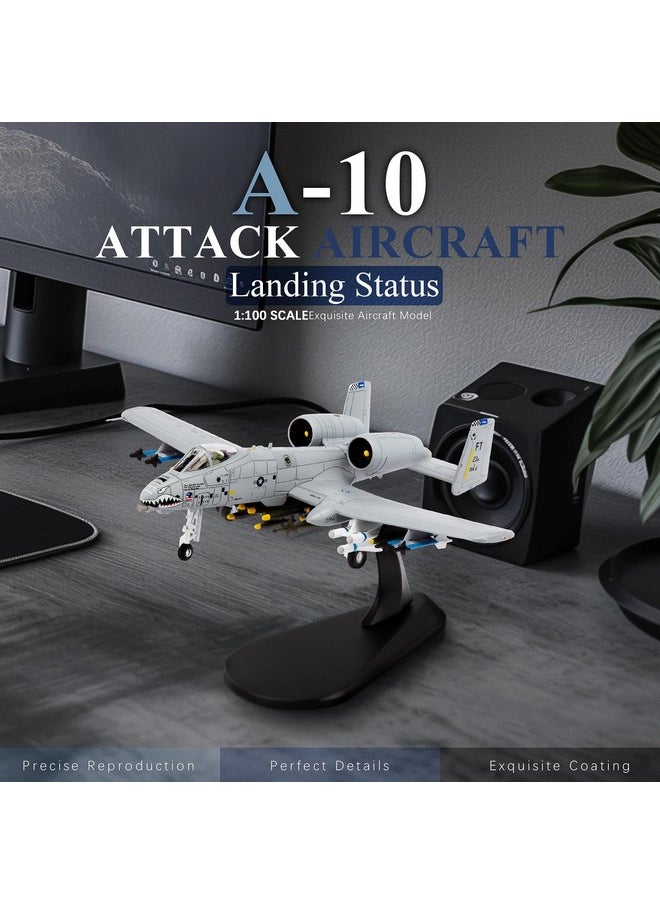 HANGHANG - HANGHANG 1/100 A-10 Thunderbolt II Warthog Attack Plane（Painted Version） Metal Fighter Military Model Diecast Plane Model for Collection and Displays - Image 1
