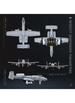 HANGHANG HANGHANG 1/100 A-10 Thunderbolt II Warthog Attack Plane（Painted Version） Metal Fighter Military Model Diecast Plane Model for Collection and Displays  - Image 5