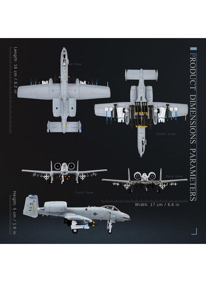 HANGHANG - HANGHANG 1/100 A-10 Thunderbolt II Warthog Attack Plane（Painted Version） Metal Fighter Military Model Diecast Plane Model for Collection and Displays - Image 1