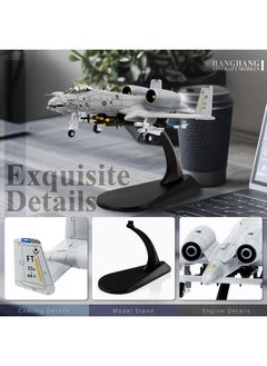 HANGHANG HANGHANG 1/100 A-10 Thunderbolt II Warthog Attack Plane（Painted Version） Metal Fighter Military Model Diecast Plane Model for Collection and Displays  - Image 4