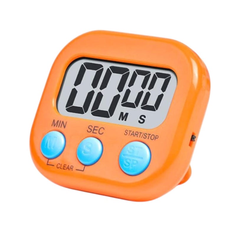Magnetic Digital Kitchen Timer - Large Display, Electronic Kitchen Cooking Timer for Cooking, Gaming, Gym, Break, Classroom (Orange) - Image 1