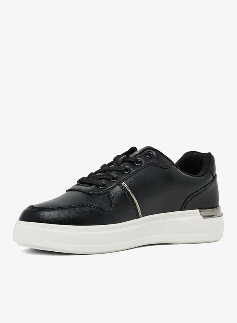 U.S. Polo Assn.  U.S. Polo Assn. Women's Platform Sneakers | Casual Lace-Up Fashion Shoes | Cushioned Lightweight Sole | Black/White for Women | Best Price UAE