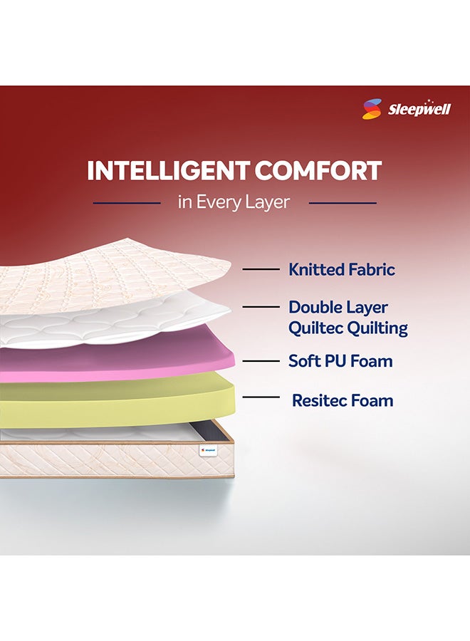 Sleepwell Utsav Comfort Classic Mattress| Breathable Medium Firm|Integrated Neem Fresche Technology | Quiltec & Resitec Foam For Back Support | 200x120x17.5 - Image 2