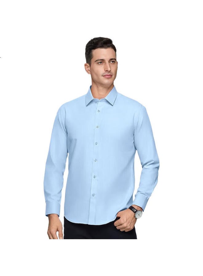 Romon Men'S Long Sleeve Shirt Solid Color Business Professional Formal Men'S White Shirt Workwear Jacket Long Sleeve Shirt Men'S Wear - Image 3