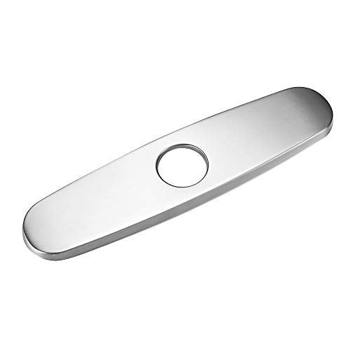 OWOFAN Hole Cover Deck Plate Escutcheon for Bathroom or Kitchen Sink Faucet Single Hole Mixer Tap 10 Inch Stainless Steel Brushed Nickel WF-4102SN - Image 1