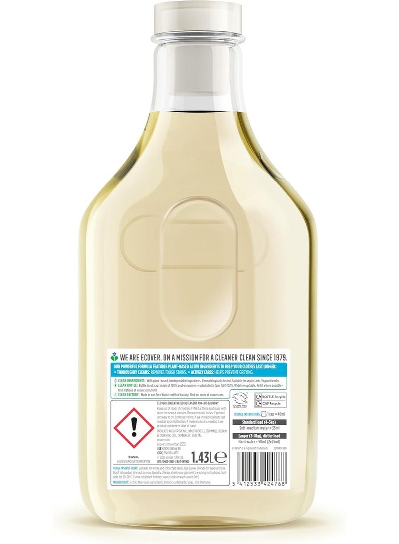 Ecover Concentrated Non-Bio Laundry Liquid Detergent 1.43L Lavender & Sandalwood Plant-Based Eco Friendly Stain Removal 40 Washes - Image 2