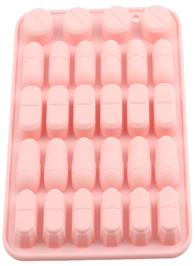 YIMINGMOLD قوالب سيليكون على شكل كبسولات من YIMINGMOLD، 28 تجويفًا، لصنع حلوى الشوكولاتة والحبوب، وتزيين الكب كيك. - Image 5