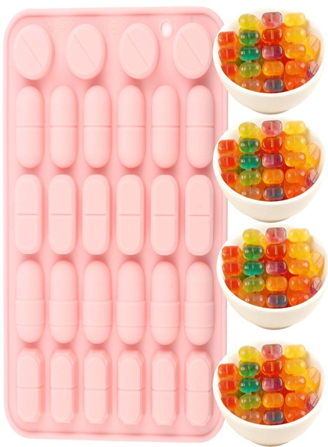 YIMINGMOLD قوالب سيليكون على شكل كبسولات من YIMINGMOLD، 28 تجويفًا، لصنع حلوى الشوكولاتة والحبوب، وتزيين الكب كيك. - Image 1