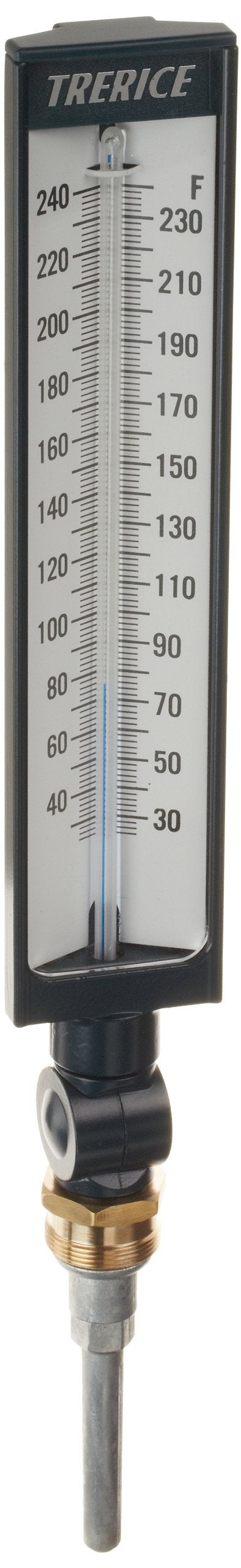 Trerice BX9140307 Adjustable Angle Industrial Thermometer, 9" case, 3.5" Aluminum stem, 30-240˚F - Image 2