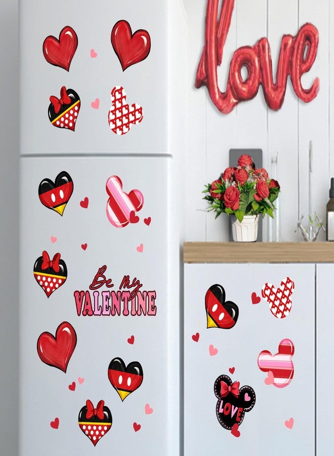 Mfault Valentines Day Window Clings 4 Sheets, Be My Valentine Red Love Hearts Romantic Stickers Decals Decorations, Anniversary Wedding Home Kitchen Decor Party Supplies - Image 4