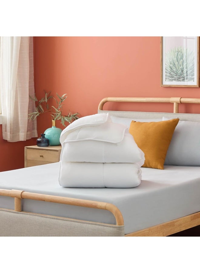 LINENSPA White Down Alternative Comforter and Duvet Insert - All-Season Comforter - Box Stitched Comforter - Bedding for Kids, Teens, and Adults - California King - Image 3