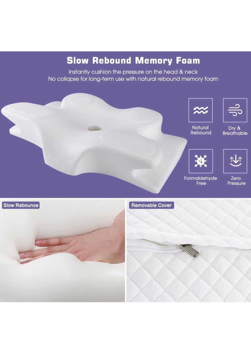 Toko Butterfly Cervical Pillow | Grey | Medical Pillow | Memory Foam | Shoulder & Neck Pain Relief | Ergonomic & Orthopedic Design for Sleeping | Washable Cover  - Image 5