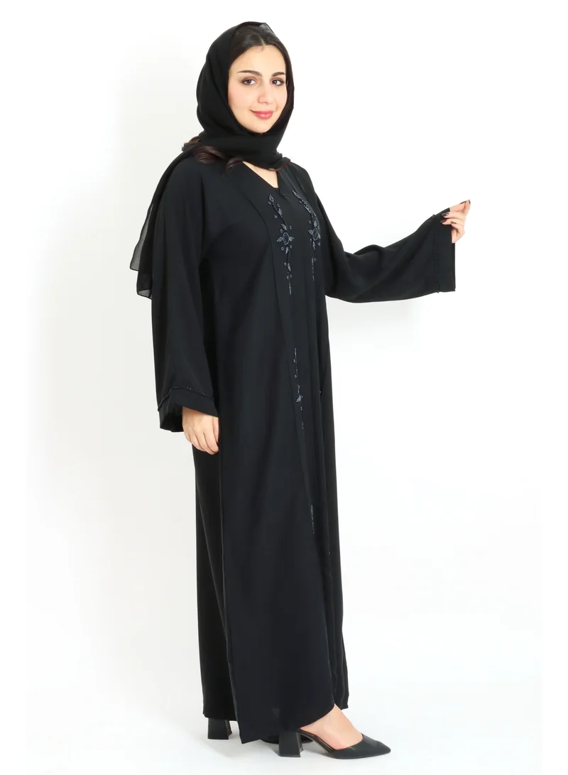 اكسا عباية عصرية شغل يدوي AIK5034