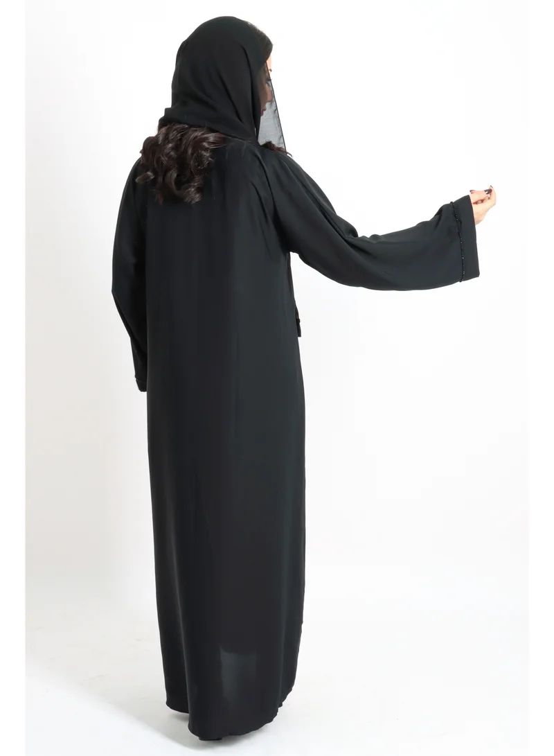 اكسا عباية عصرية شغل يدوي AIK5034