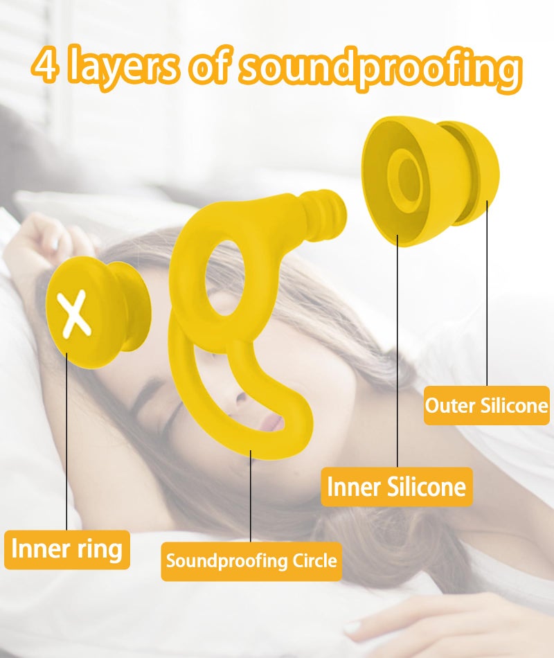 VayuSrot 1 Pair ear plugs for noise cancellation,ear plugs for sleeping, Studying, Traveling, Swimming, Superior Noise Reduction, Comfortable Fit for Men and Women - Image 4