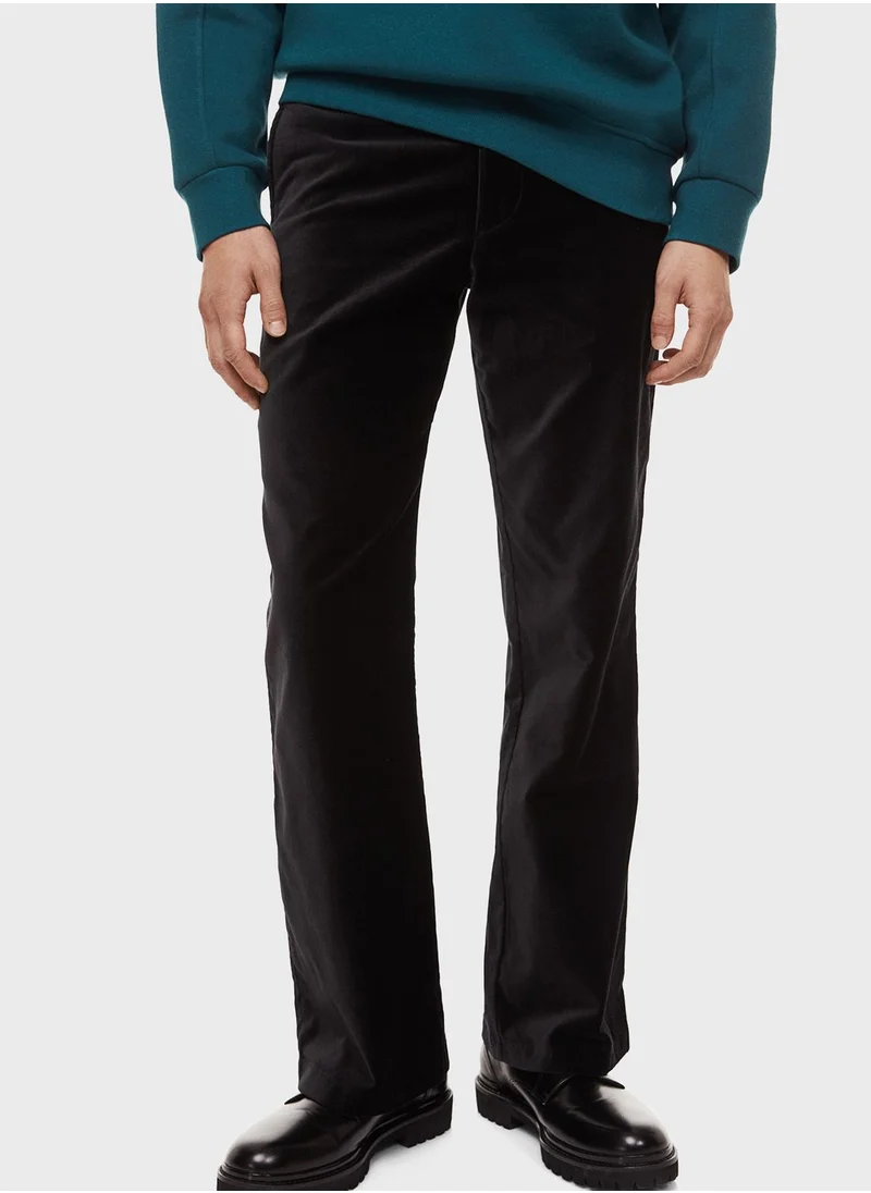 H&M Essential Regular Fit Velour Trousers