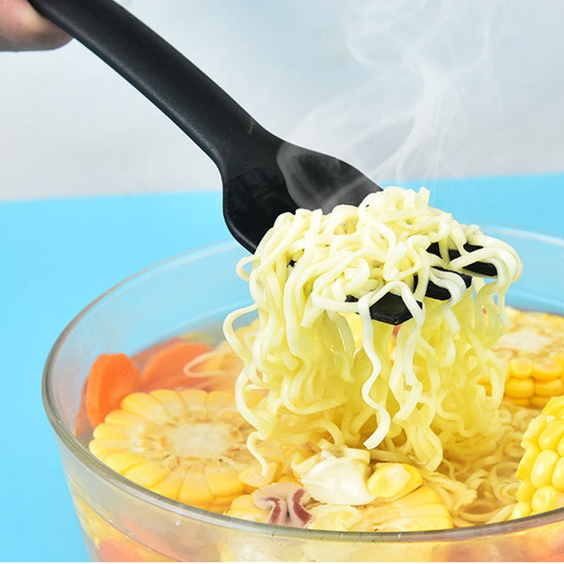 🍳 طقم أواني طاولة محمولة مع مجارف وملاعق وشوك للسفر الخارجي أسود 6 قطع - Image 2