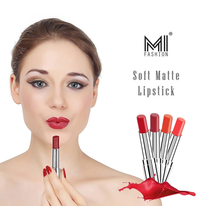 MI FASHION مجموعة أحمر شفاه ريد براون بريك ريد بينك وينك من MI فاشن - Image 4