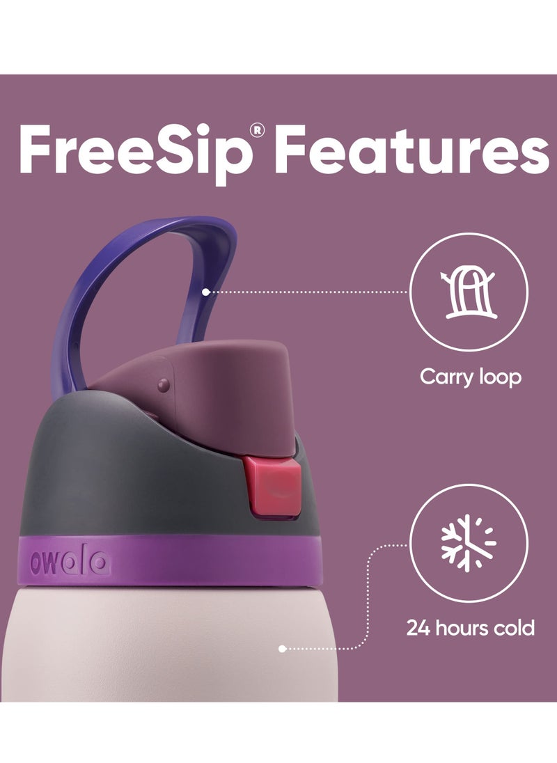 Owala Owala FreeSip Insulated Stainless Steel Water Bottle with Straw for Sports, Travel, and School BPA-Free Sports Water Bottle, 24 oz, Dreamy Field  - Image 2