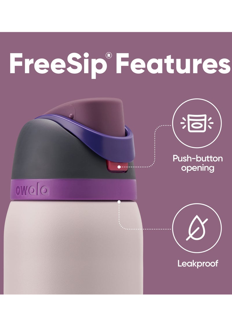 Owala Owala FreeSip Insulated Stainless Steel Water Bottle with Straw for Sports, Travel, and School BPA-Free Sports Water Bottle, 24 oz, Dreamy Field  - Image 3