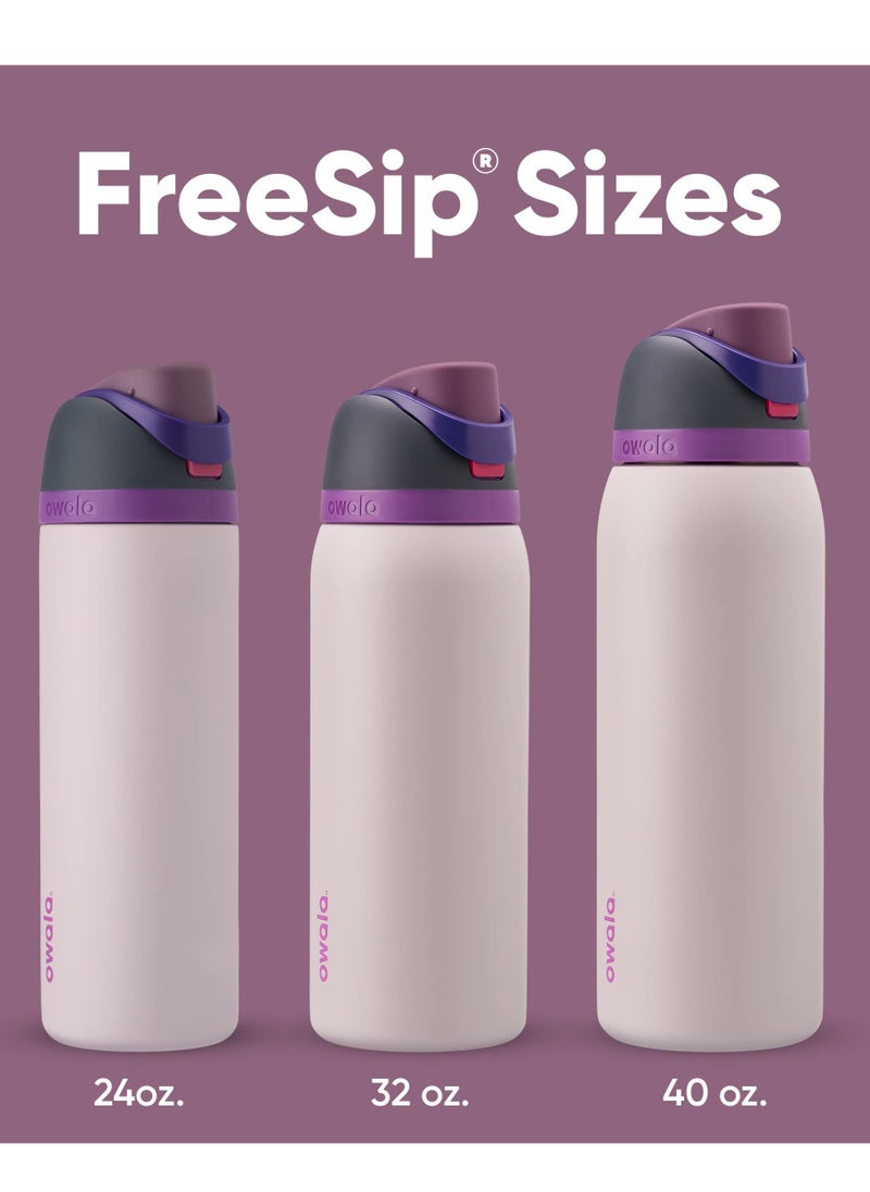 Owala Owala FreeSip Insulated Stainless Steel Water Bottle with Straw for Sports, Travel, and School BPA-Free Sports Water Bottle, 24 oz, Dreamy Field  - Image 5