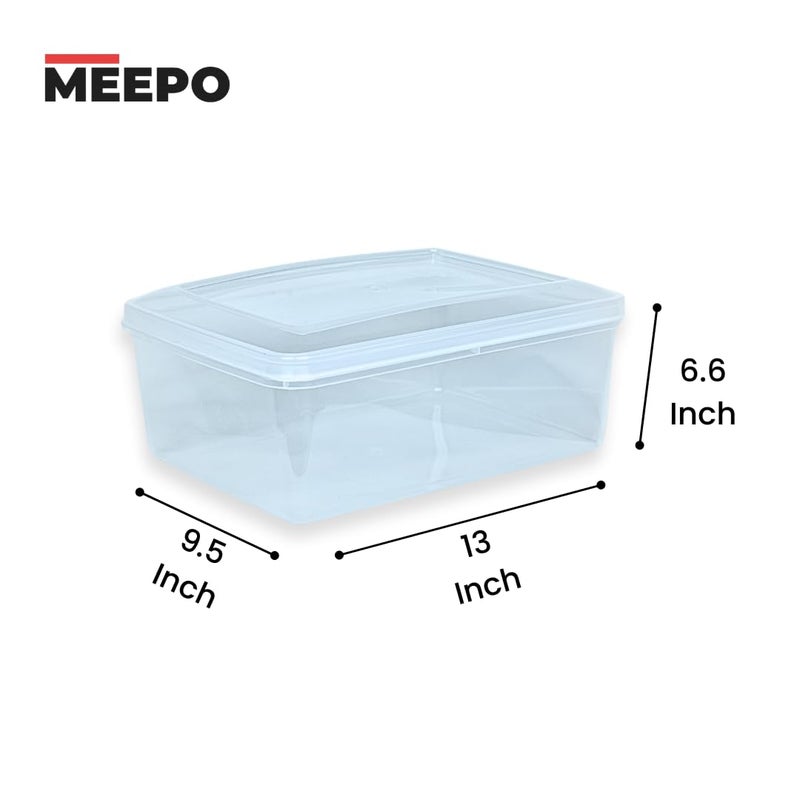 Meepo Lock Fresh888 Plastic Storage Container 13300 ML133 Kg Food Container Boxes Transparent Clear medium LOCKFRESH888Pack of 6 - Image 2