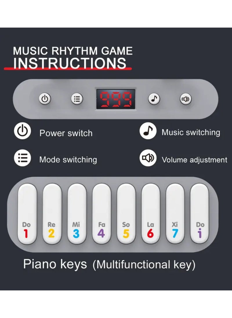 DIGI CORE Electronic Music Rhythm Puzzle Game Machine, Montessori Educational Toy with 7 Game Modes, Portable Pocket Piano, Fast Push Sensory Game for Kids, Travel Learning Toy, Battery-Free Design Green - Image 4