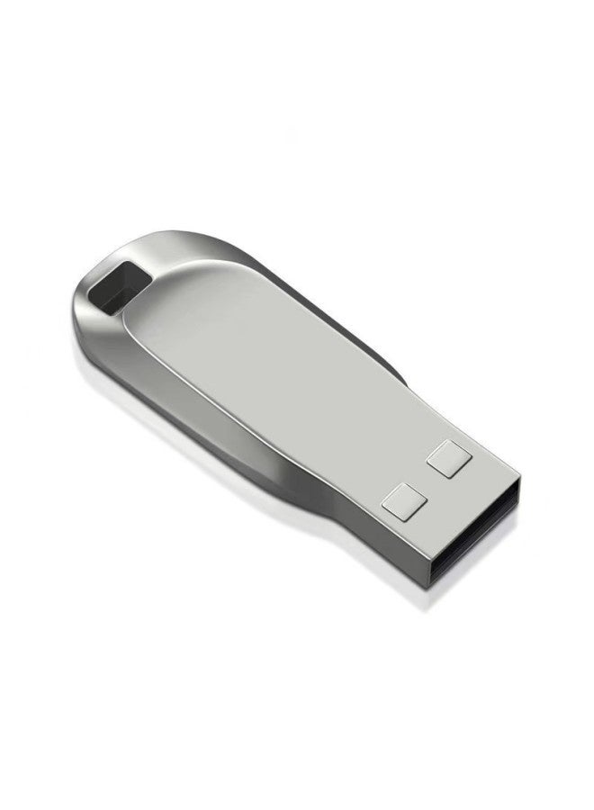 Large Capacity Expansion Upgrade 1TB2TBU Plate Whistle Metal High-speed Creative 64G USB Plate Lettering-Color:Silver-Capacity:16GB - Image 1
