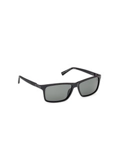 Timberland Men's Rectangular Shape  Sunglasses TB0001901R58 Lens Size: 58 Millimeter - Shiny Black  - Image 3