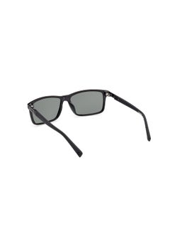 Timberland Men's Rectangular Shape  Sunglasses TB0001901R58 Lens Size: 58 Millimeter - Shiny Black  - Image 5