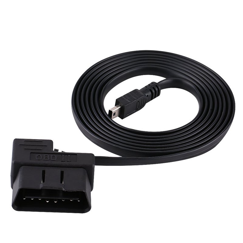 Generic Qiilu 180cm Car OBD-II OBD2 EOBD 16pin Diagnostic Extension Adapter to Mini USB Cable  - Image 1