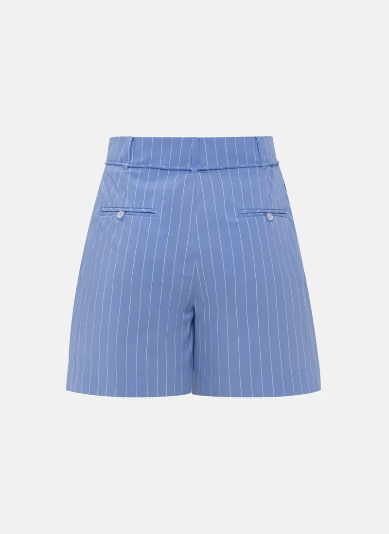 Lichi Mini striped shorts with slim belt