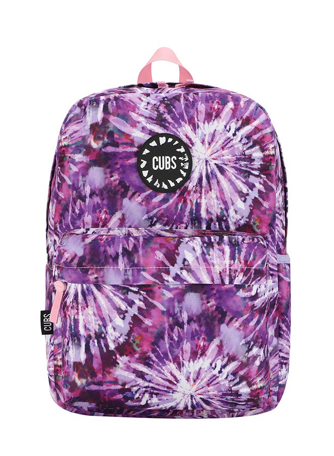 CUBS Tie Dyed Waterproof Kids 28L Backpack with zip closure Ideal for 6-12 years age group, Compatible with 15" Laptop - Image 1
