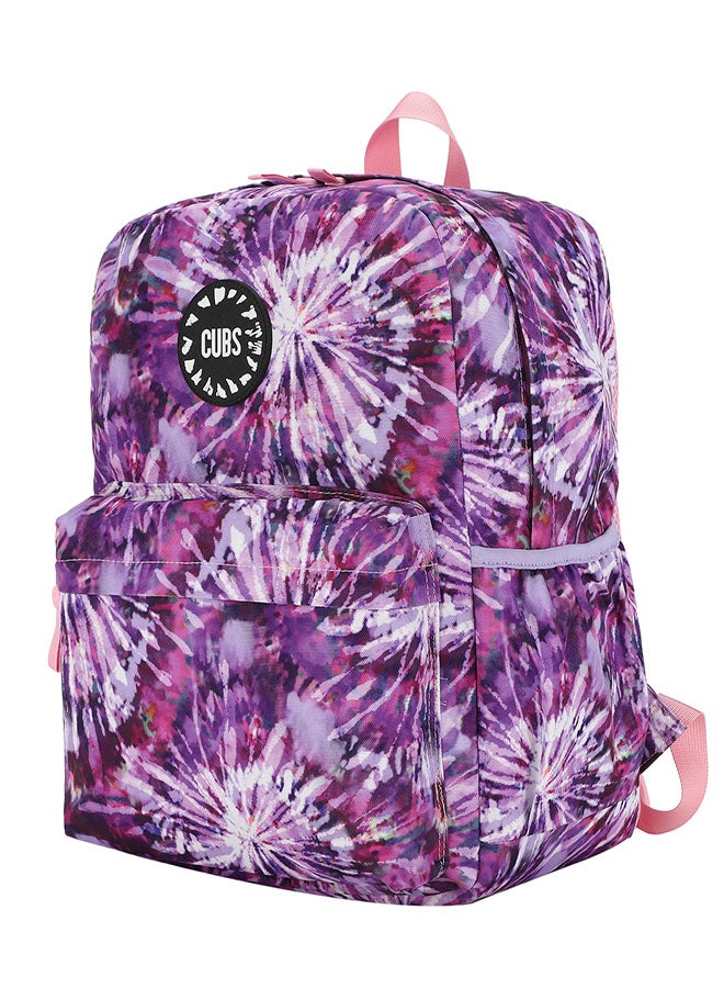 CUBS Tie Dyed Waterproof Kids 28L Backpack with zip closure Ideal for 6-12 years age group, Compatible with 15" Laptop - Image 2