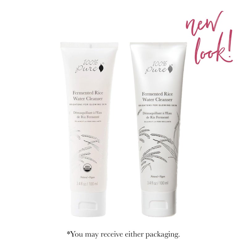 100% بيور منظف بماء الأرز المخمر من 100% بيور لتفتيح البشرة بشكل طبيعي للحصول على بشرة مشرقة بلون موحد وتقليل ظهور البقع الداكنة - Image 2