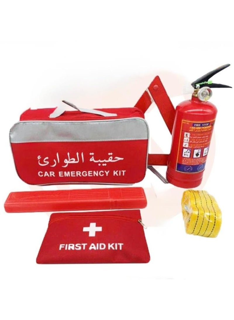 SHEZA STAR Car Emergency Kit MB-501K, with Fire Extinguisher, First Aid Kit, Warning Triangle, Safety Bag  - Image 4