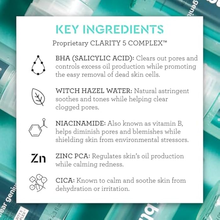 Bliss Clear Genius Clarifying Toner + Serum - 4.3 Fl Oz - Purifies Pores, Tones, Calms & Clears Skin - Salicylic Acid, Niacinamide & Witch Hazel - Clean Paraben Free - Vegan & Cruelty-Free - Image 5