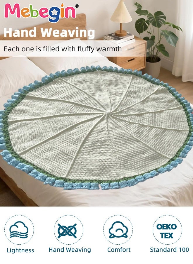 MEBEGIN DIY Flower Bouquet Blanket Making Kit, 2-in-1 Cozy Blanket and Floral Display, Handmade Crochet Flowers Bouquet Throw Blanket, Unique Crochet Kit, Ideal Gift for Mother's Day, Birthday, Wedding or Valentine's Day(Not a Finished Product, Needs to be Hand-Woven) - Image 3