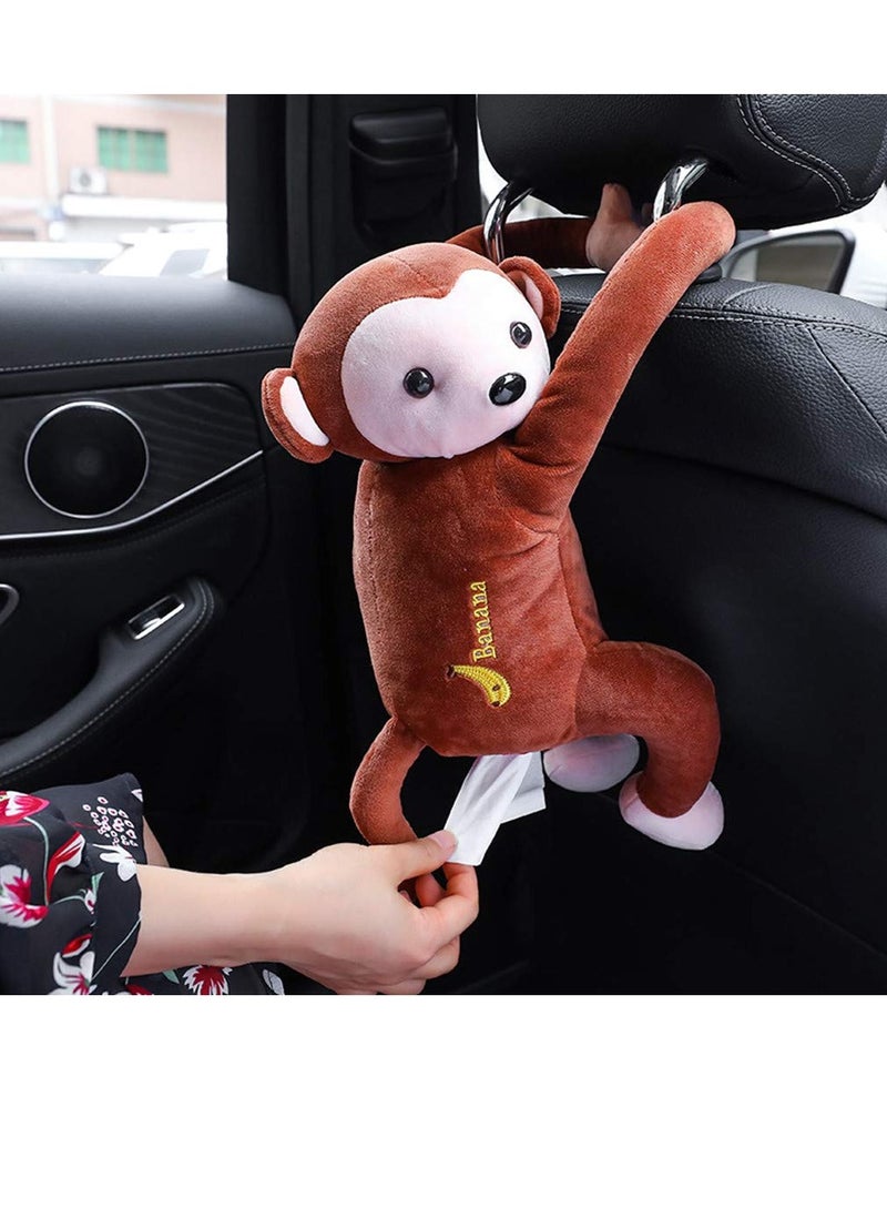 Excefore Tissue Box, Creative Animals Design Car Tissue Holder Back Hanging Tissue Box Covers Napkin Paper Towel Box Holder Case Paper Towel Holder For Car Home Use Bathroom Accessories - Image 1