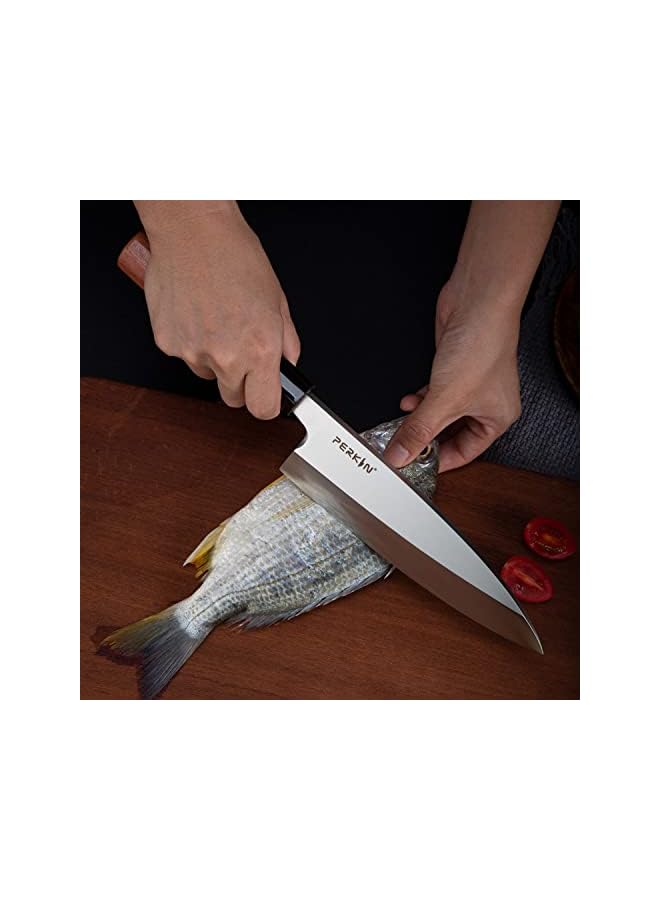 PERKIN Chef Knife Sharp Kitchen Knife Porfessional Cooking Knife for Meat Cutting Professional Kitchen Knife Stainless Steel Blade Ergonomic Handle  - Image 4