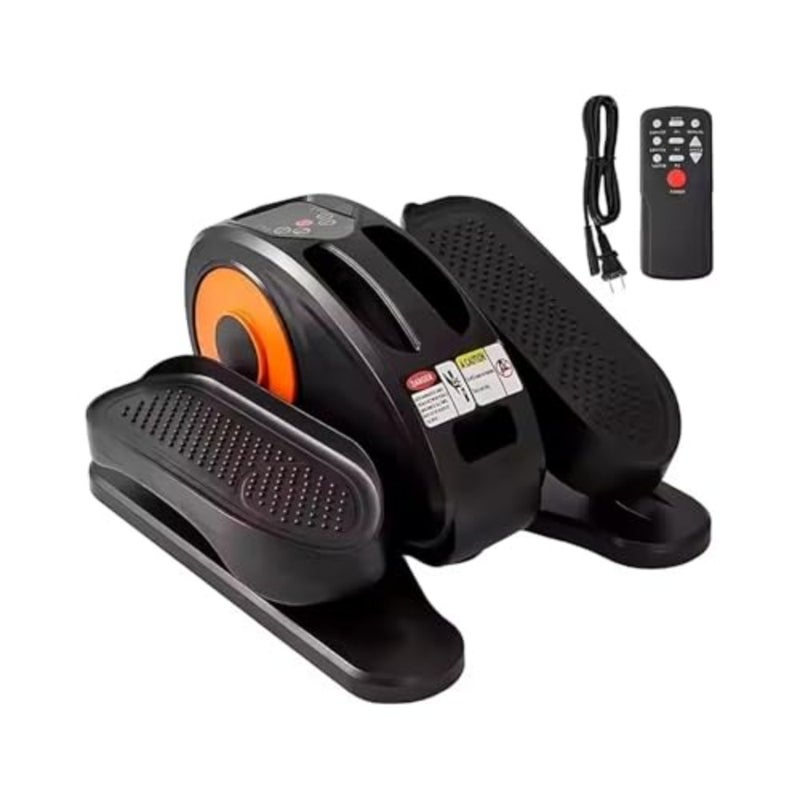 Relax Smart Portable Mini Electric Elliptical Exercise Bike with Home Screen and Remote Control, Black - Image 1