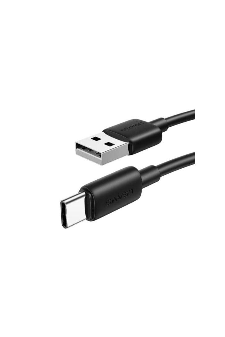Usams SJ708 USB-A To Type-C Fast Charging Cable 1M - Black - Image 2